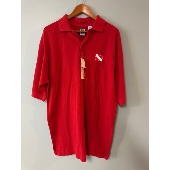 Hook Other - NEW Vintage Mens Size XL Red Hook & Tackle Scuba Diving Shirt